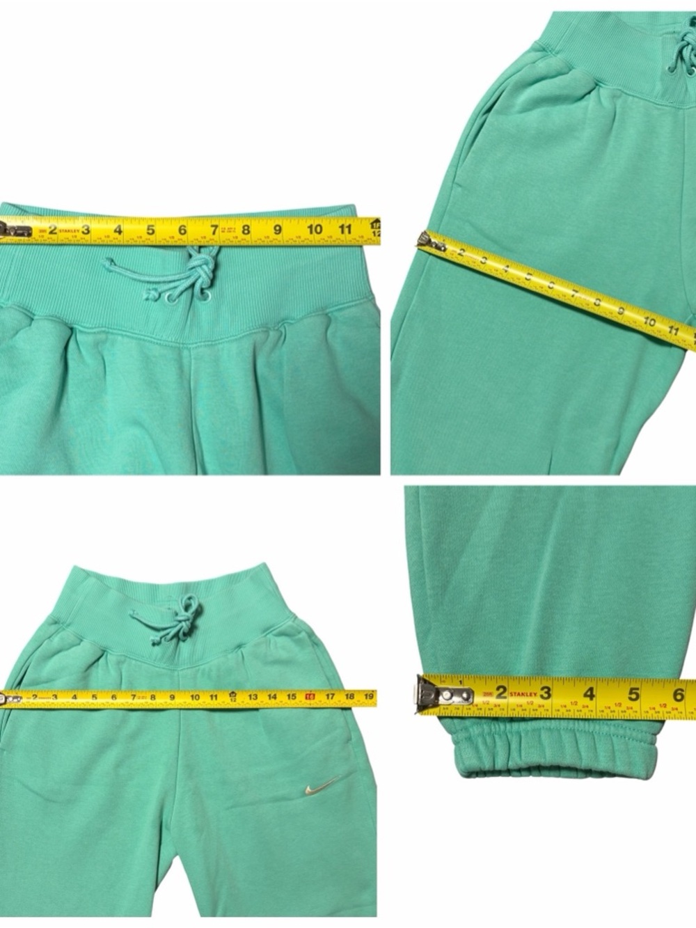 NIKE Phoenix Fleece High-Waisted Oversized Joggers Sweatpants - Light Menta - Picture 8 of 9